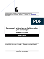Leerplan Samenspel - Richting Jazz en Lichte Muziek - Optie Samenspel - Middelbare Graad