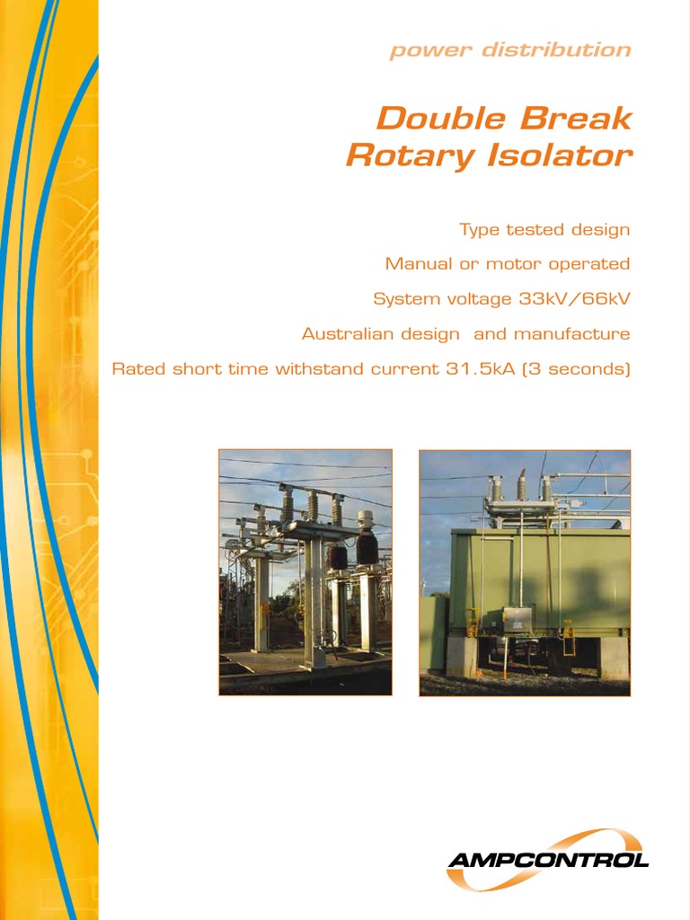 Double Break Rotary Isolator Overview | PDF | Switch | Electrical ...