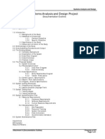 System Analysis and Design Documenattion Outline
