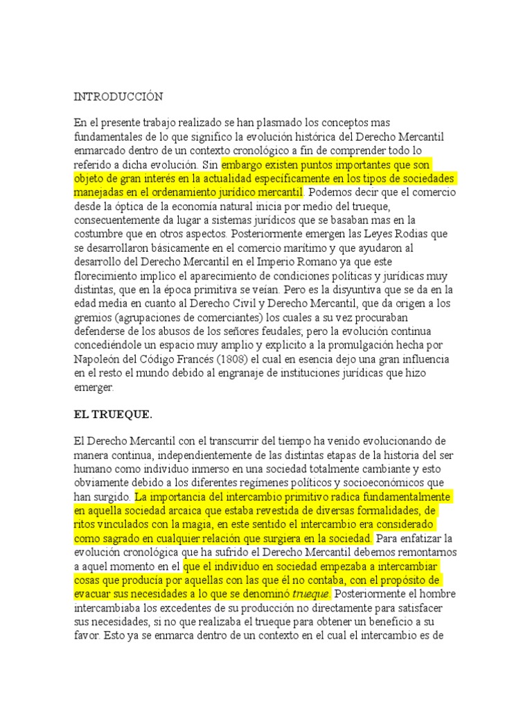 Historia Del Derecho Mercantil