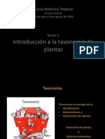 Tema 1. Introduccion a La Taxonomia de Plantas