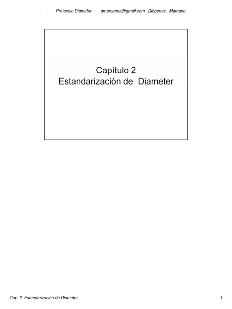 The Standardization Process of the Diameter Protocol | PDF ...