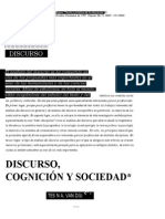 Discurso Cognicion y Sociedad