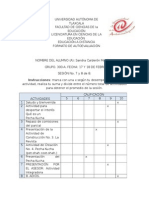 Formato de Autoevaluacion Sesion 7 y 8 de 8. Sandra Calderón