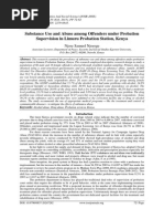 Substance Use and Abuse Among Offenders Under Probation Supervision in Limuru Probation Station, Kenya