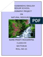 Buxi Jagabandhu English Medium School Geography Project ON Natural Resources