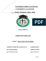 Dr. Ram Manohar Lohiya National Law University, Lucknow ACADEMIC SESSION: 2014 - 2015