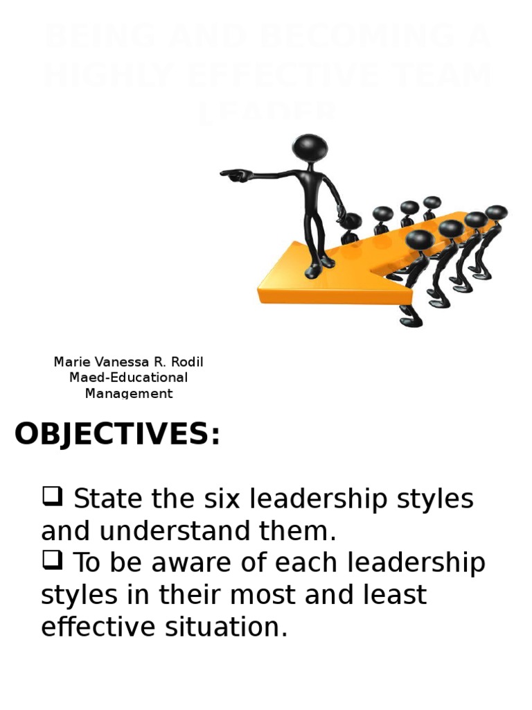A Highly Effective Team Leader Pdf Strategic Leadership Leadership