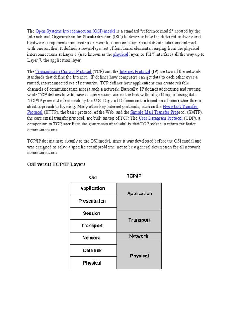 The Open Systems Interconnection | PDF