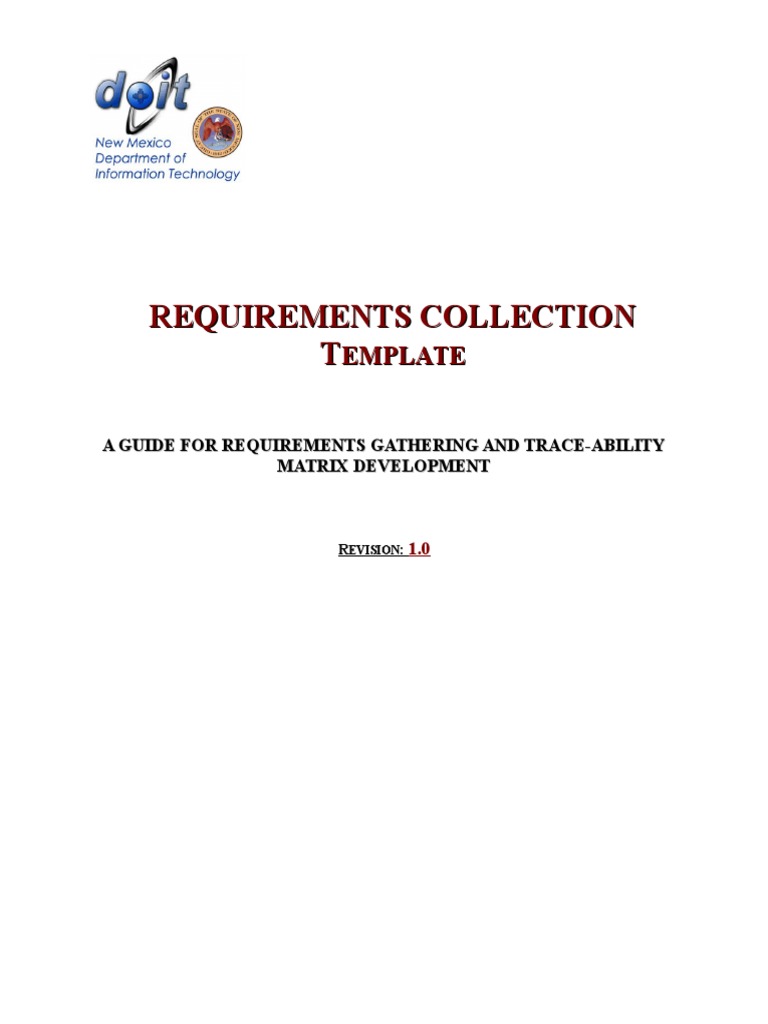 Requirements Collection Template Guide | PDF | Use Case | System