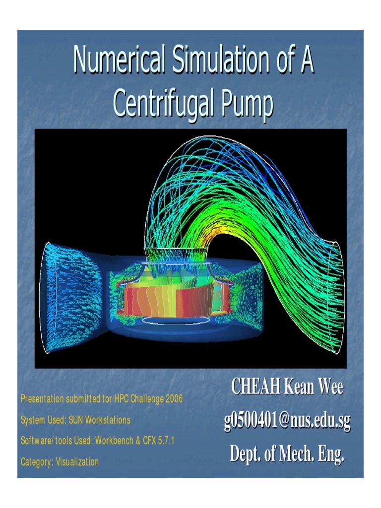 Numerical Simulation of A Centrifugal Pump | Download Free PDF | Pump ...