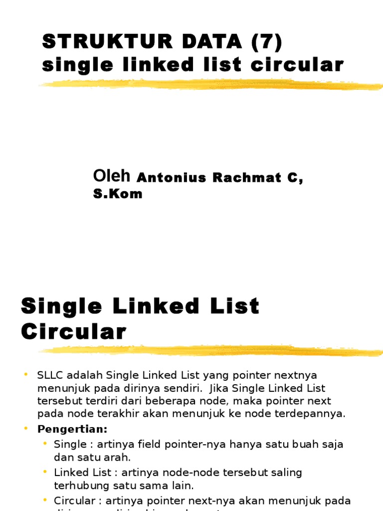 Single Linked List Circular | PDF