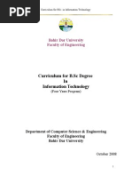 A 4 Year IT BSC Curriculum