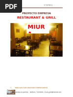 Proyecto estrategico de un restaurante