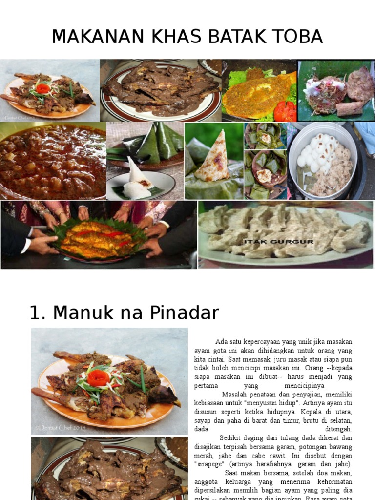 Makanan dan Seni Khas Batak Toba