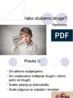 Slušanje Drugih - Aktivno Slušanje