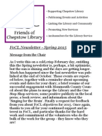 Friends of Chepstow Library Newsletter February 2015