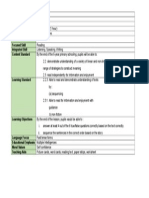 Class Enrolment Subject Time Theme Topic Focused Skill Integrated Skill Content Standard