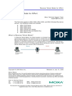 Reverse Telnet Mode For Nport: Moxa Tech Note