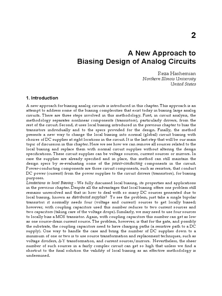 Part Two Design of Analog Circuits | PDF | Electrical Network | Amplifier