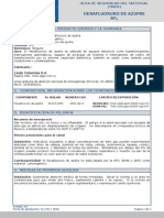 Hexafluoruro de Azufre SF: (MSDS)