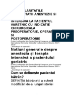 Notiuni Generale Despre Anestezia Și Terapia Intensivă A Pacientului Geriatric Cum Se Define Ște Pacientul B Ătrân?