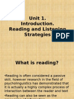 Unit 1 - Introduction - Reading and Listening Strategies