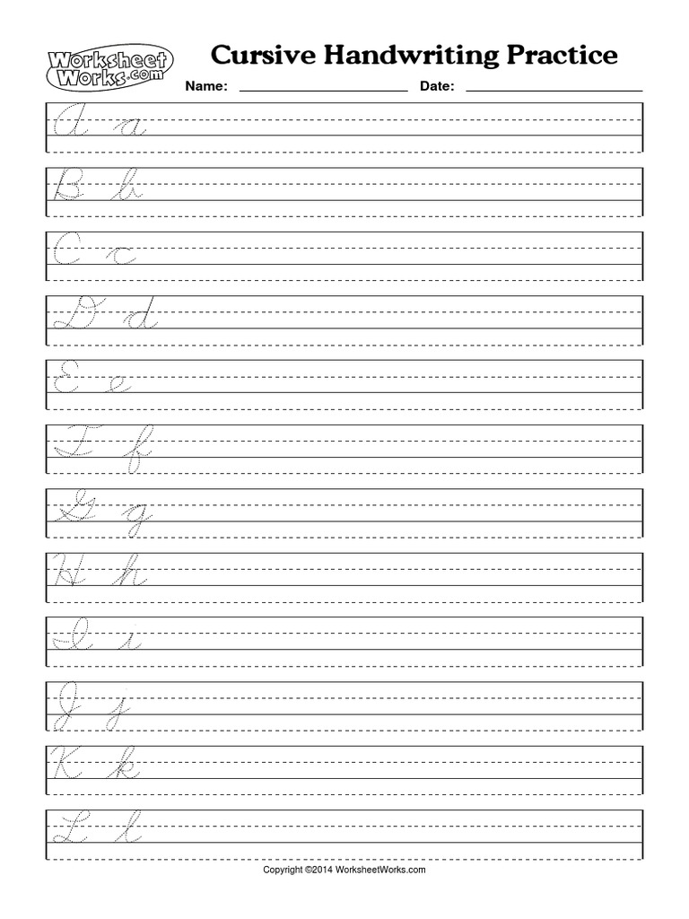 worksheet works cursive handwriting practice 1 pdf