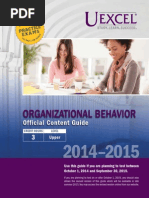 Exam Content Guide Organizational Behavior