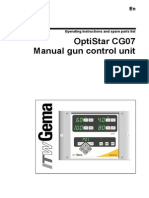 Optistar Cg07 Manual Gun Control Unit: Operating Instructions and Spare Parts List
