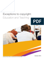 Exceptions To Copyright: Education and Teaching