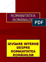 Romanitatea Romanilor IZVOARE DEF