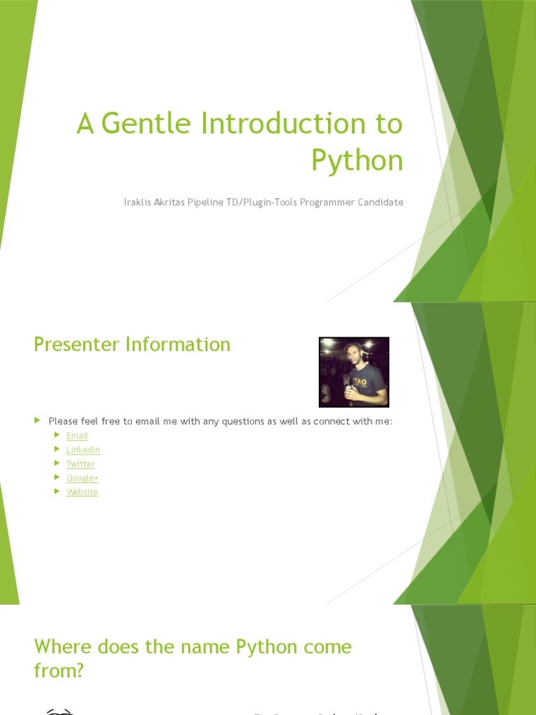 A Gentle Introduction To Python | PDF | Parameter (Computer Programming ...