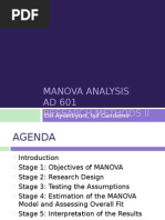 Manova Analysis AD 601 Research Methods Ii: Elif Aydınlıyurt, Işıl Candemir