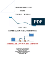 Nociones Elementales Sobre Tuberías y Bombas