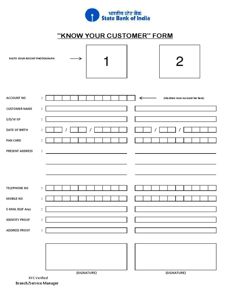 KYC Customer Information Form | PDF