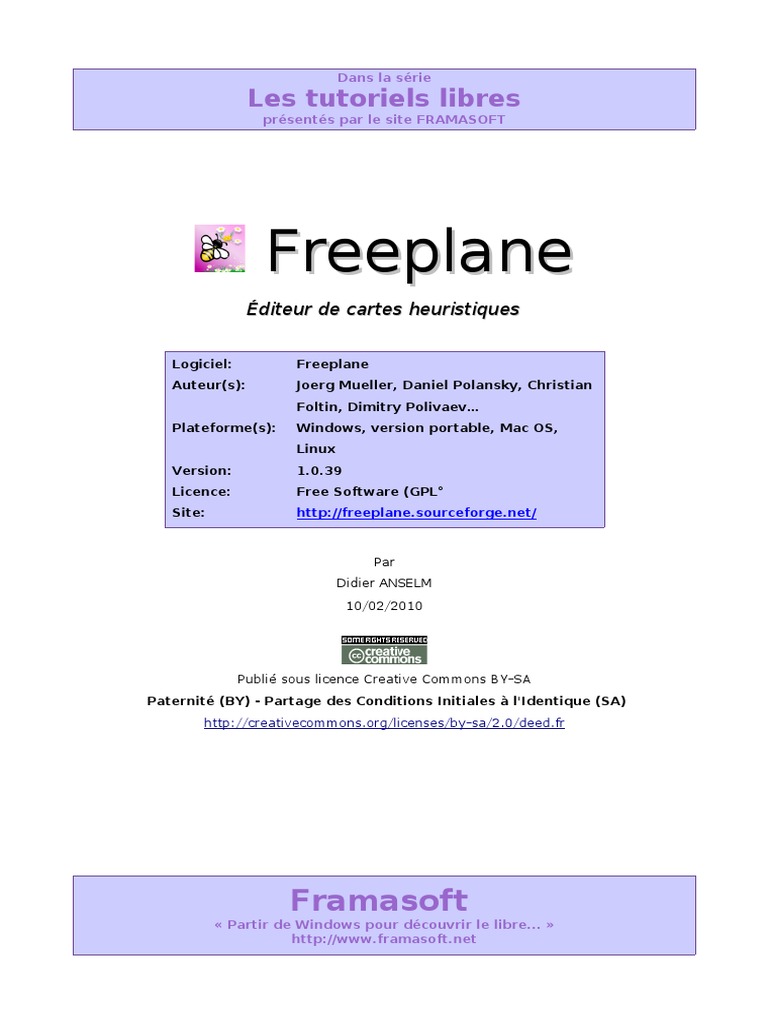 Tuto Freeplane | PDF | Logiciel gratuit | Bouton (informatique)