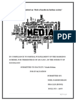 A Projеct submittеd on ‘Role of media in Indian society'