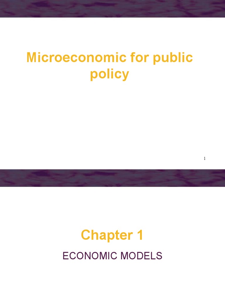 Economic Models in Public Policy | PDF