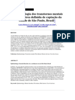 Epidemiologia Dos Transtornos Mentais em Uma Area Definida de Captação de SP