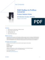 P485 Modbus To Profibus Converter: Product Release Notes