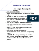 15-Forces and Motion-Vocabulary