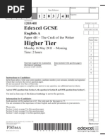 Higher Tier: Edexcel GCSE