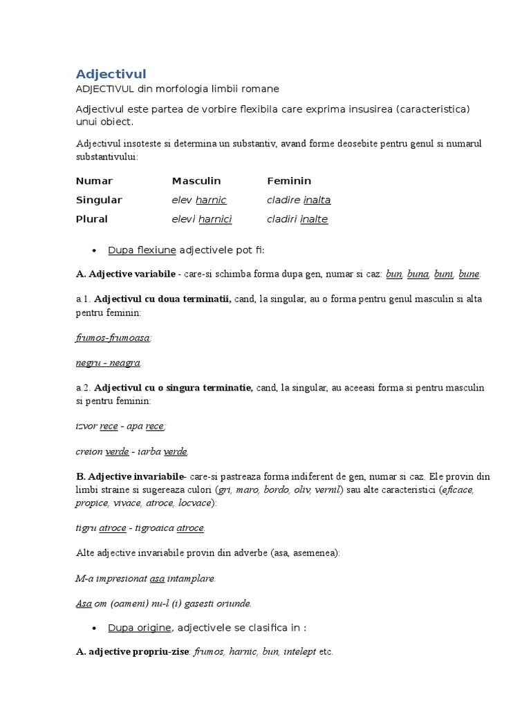 Adjectivul