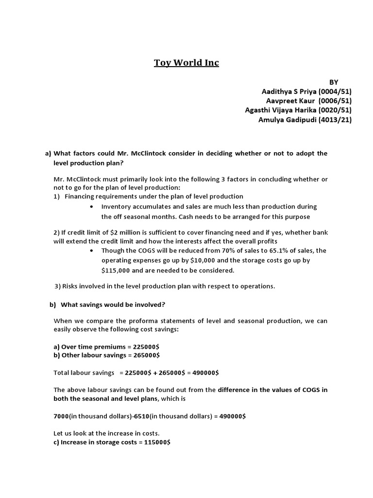 Analysis of Cost Savings and External Funding Needs Under a Level