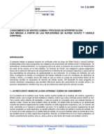 Conocimiento de Sentido Común y Procesos de Interpretación. Una Mirada a Partir de Las Reflexiones de Alfred Schütz y Harold Garfinkel (Daniel Griselda López).