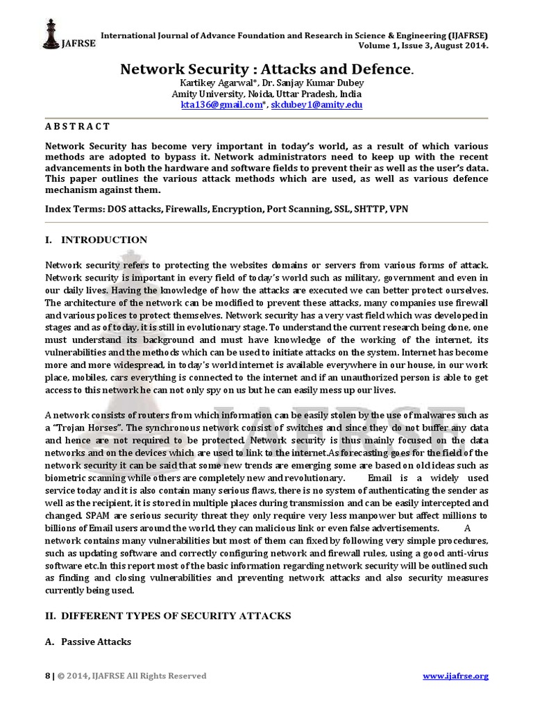 Network Security Attacks and Defence | PDF | Denial Of Service Attack ...