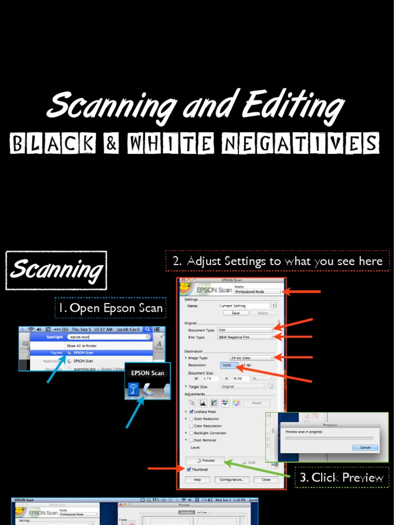 Scanning and Editing Black and White Negatives Image Scanner Adobe