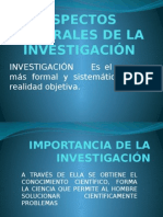 Aspectos Generales de La Investigación