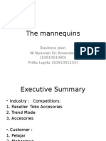 The Mannequins: Business Plan Ni Nyoman Sri Amandari (1091001080) Pritta Lupita (1091001145)